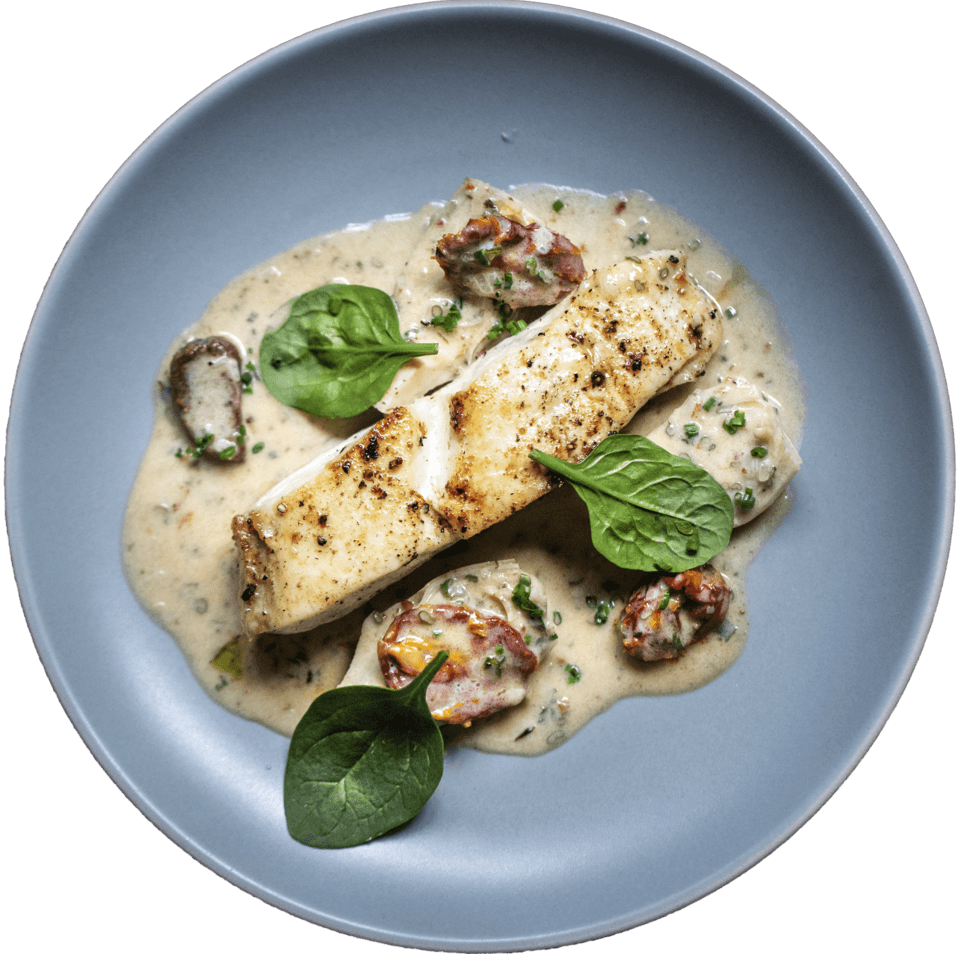 Roasted Halibut with Artichoke Beurre Blanc Innit